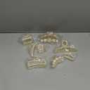 Pearl Hair Accessories for Women - 8PCS Claw Clips for Thick and Thin Hair, Barrettes for Styling and Weddings