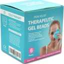 OLESILK Small Hot Cold 6 Packs, Reusable Round Gel Beads Ice Pack with Cloth Backing, Hot and Cold Therapy for Breastfeed Injury, Kids Pain Relief, Headache, Tired Eyes, Wisdom Teeth, Sinus Relief