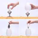 Boncoo Small Touch Lamp for Bedroom Nightstand, 3-Way Dimmable Bedside Lamps Opal Glass Desk Lamp Silver Base, Tiny Table Lamp for Small Spaces Ambient Lighting for Living Room, E12 Bulb Included