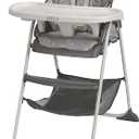 Graco® Slim Snacker High Chair, Ultra Slim, Fast-Folding, Multiple Recline Positions, Comfortable Feeding, Whisk