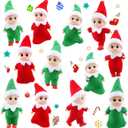 12 Pack Mini Christmas Elf Doll Small Plush Baby Elf Elves Toys for Christmas Party Favor Decoration Accessories (Color Style 4)