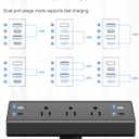 Jgstkcity Desk Clamp Power Strip,40W Total Fast Charging Station,2 PD 20W USB C Ports,Desk Edge Mount Surge Protector for Home, Office,3 Outlets,Fit 1.96" Tabletop Edge,ETL Listed