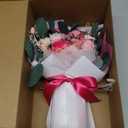 Perfectione Roses 4 Roses Mixed Bouquet for Mother's Day, Flowers for Delivery, Preserved Flowers Birthday Gift for Women Mom Wife Grandma Her, Pink