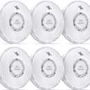 Ecoey Smoke Detector Carbon Monoxide Detector Combo, 10-Year Battery Combination Smoke Carbon Monoxide Alarm, Fire and CO Alarm with Test and Silence Function, 6 Pack
