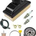 11013-0727 Air Filter fit for Kawasaki FR541V FR600V 4-Cycle Engines Lawn Mower with 49065-7007 Oil Filter&Tune Up Kits