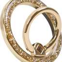 Magnetic Phone Ring for MagSafe Grip [Super Magnet] Gold Twinkle Design Ring Holder Stand, magsafe pop Socket, Mag Safe Accessory for iPhone 16/15/14/13 Pro Max Plus, Gold