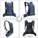 Hydration Backpack 18L with 2L Water Bladder Large Capacity & Lightweight Water Pack Backpack for Hiking,Cycling,Running (Dark blue 18L)