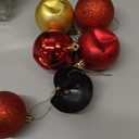 50pcs Red Gold Christmas Ball Ornaments Set, Shatterproof Christmas Tree Decorations Balls, Bolas De Navidad, Christmas Baubles, Champagne Gold Christmas Decorations Indoor for Home Party Gift