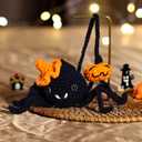 CrochetBox Crochet Kit for Beginners Adults - Halloween Spider and Pumpkin Hanging Starter Crochet Kits with Step-by-Step Video Tutorials and Yarns, Hooks, DIY Craft Gift for Adults and Teen