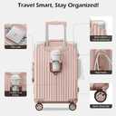 Carry on Luggage Aluminium Frame with Cup Holder, 20 Inch Zipperless Luggage with Spinner Wheels,Carry On Suitcase 22x14x9 Airline Approved for Business Travel