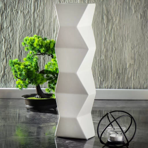 White Modern Vase: 3D Printed Minimalist Home Decor Centerpiece
