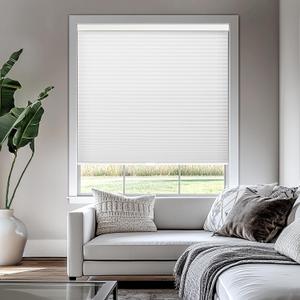 CHICOLOGY Cellular Shades Cordless Honeycomb Blinds, Blackout or Light Filtering Window Shades for Home, Bedroom, Living Room, Kitchen, Office & Door Windows Morning Mist, 30" W x 48" H