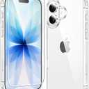 FNTCASE for iPhone 17 Clear Case: Military Grade Drop Protection Anti Yellowing Cell Phone Cover - Rugged Shockproof Protective Bumper Transparent Phonecase