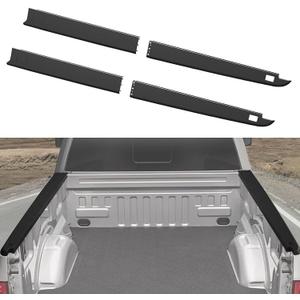 5.7ft Truck Side Bed Rail Caps for 2009-2018 Dodge Ram 1500 Crew Cab, Bedrails Covers Top Protectors Molding Cap w/Stake Holes for Dodge Ram 1500 with 5.7' Bed Accessories, 4PCS