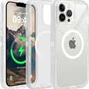 TUTUKII for iPhone 13 Pro Max & iPhone 12 Pro Max Clear Case, Compatible with MagSafe, Anti-Yellowing, Shockproof, Dropproof, Heavy Duty Protection, Triple Layer Magnetic Phone Case Cover, 6.7", Clear