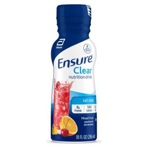 Ensure Clear Nutrition Drink, Mixed Fruit, 10 Oz - Case Of 12, Best By: 09.01/2026