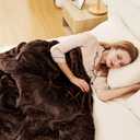 Electric Heated Blanket Queen Size 84"x90", Soft Plush Microplush for Bed, Dual Controllers & Heating Zones, 10Hs Auto Off & 5 Heating Levels, Machine Washable, Gifts for Family-Dark Brown