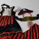ZZIHA Girls Pirate Costume,Pirate Princess Dress Sea Buccaneer Costume 3-9 Years XS