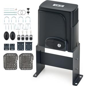 CO-Z Automatic Gate Opener, HomeLink Compatible Sliding Gate Opener for 1400lb 40ft Gates, 280W Chain Operated Gate Opening Kit with IR Sensors Remotes, Driveway Home Garden Electric Gate Complete Kit