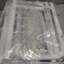 ALVOROG 3 Tier Rolling Cart with DIY Pegboards Metal Utility Cart with Wheels Handles Baskets Hooks, Storage Cart for Office Kitchen Bathroom(White)