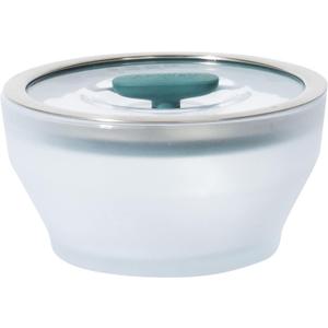 Anyday 4-Cup Microwave Cookware & Glass Container with Glass Lid, Plastic-Free Deep Food Storage | Stackable Airtight Steamer with Vented Lid for Microwave-Safe Reheating, Steaming Vegetables & Ricem,  Frosted - Kale