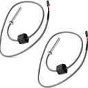 Hot Tub Sensor Spa Parts Replacement for Balboa Spa M7 System,24" Temp/Hi Limit,1/4" Diameter,fit for Balboa Hot Tub Temp Sensor 32016 30344 30042 30382, 2 Pack (black)