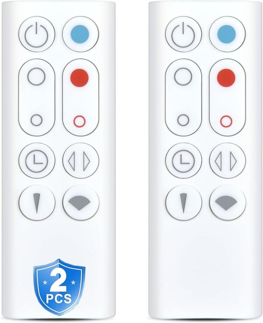 [Pack of 2] Replacement Fan Remote Control fits for Dyson AM09 Hot + Cool Heater Tower Fan (No Battery)
