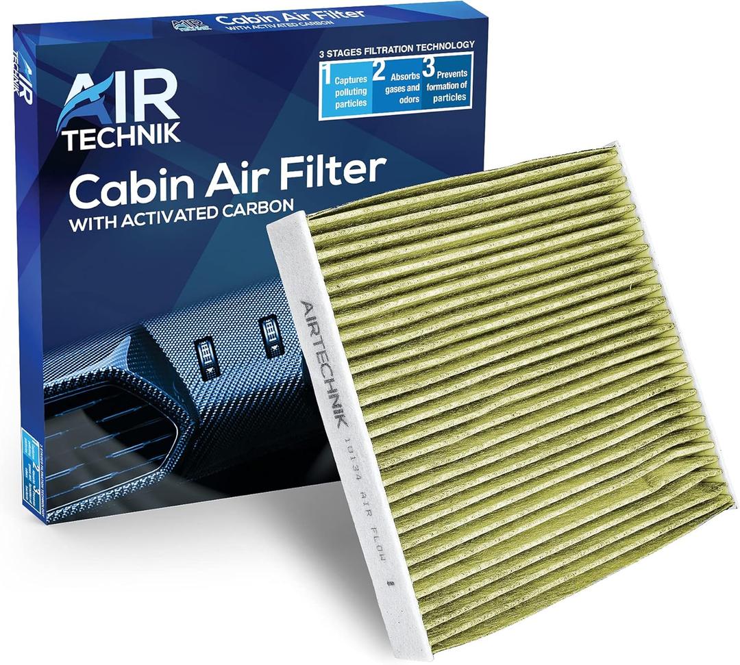 AirTechnik CF10134 PM2.5 Cabin Air Filter w/Activated Carbon | Fits Acura MDX, RDX, RL, RLX, TL, TLX, TSX, ZDX, Honda Accord, Civic, CRV, Odyssey, Passport, Pilot, Ridgeline - 80292-SDC-A01