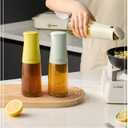 Olive Oil Dispenser Bottle for Kitchen, Auto FlipNon-DripLeak Proof, Oil Bottles for Kitchen, Vinegar Dispenser, Cooking Glass Bottle with 500ml (Cream Yellow)