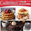 SugarWhisk Double Mini Waffle Maker Machine, Chaffle Maker, Waflera Electrica, Small Waffle Iron for Waffles, Keto Chaffles, Hash Browns, Cookies, 4 Inch