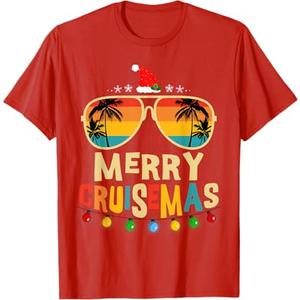 Merry Cruisemas 2026 Christmas Santa Reindeer Cruise T-Shirt, XL