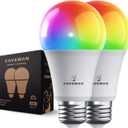 Pack of 4 Caveman Matter & WiFi A19 Smart LED Light Bulb, RGBW Color Changing, Tunable Warm & Cool White 800LM (60W Equivalent) Alexa, Google Home, Apple Home Bulb 