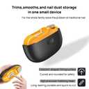 Smart Electric Nail Clipper,Nail File,2 Speeds Automatic Nail Trimmer with LED Light& Clip Storage,Rechargeable & Silent Designed Manicure Set for Kids, Adults, Seniors & Arthritis Patients(Black)