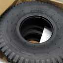 GICOOL 15x6.00-6 Lawn Mower Tubeless Tire, 15x6-6 for Tractor Riding Lawn Mowers Front Tire, 2 Pcs, 4 Ply, Turf-V Pattern