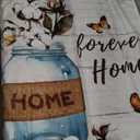 Farmhouse Kitchen Window Curtain Panels Short Small Cafe Mini Teal Floral Brown Flower Vintage Retro Decorative Drapes Rod Pocket 27.5x39 Inches Bathroom Bedroom Home Set for Living Room Decor