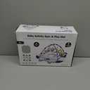 Baby Gym Play Mat, 8-in-1 Tummy Time Mat & Activity Gym, Washable Ball Pit, Infant Play Mat with Detachable Toys for Sensory Exploration and Motor Skill Development (Black White)