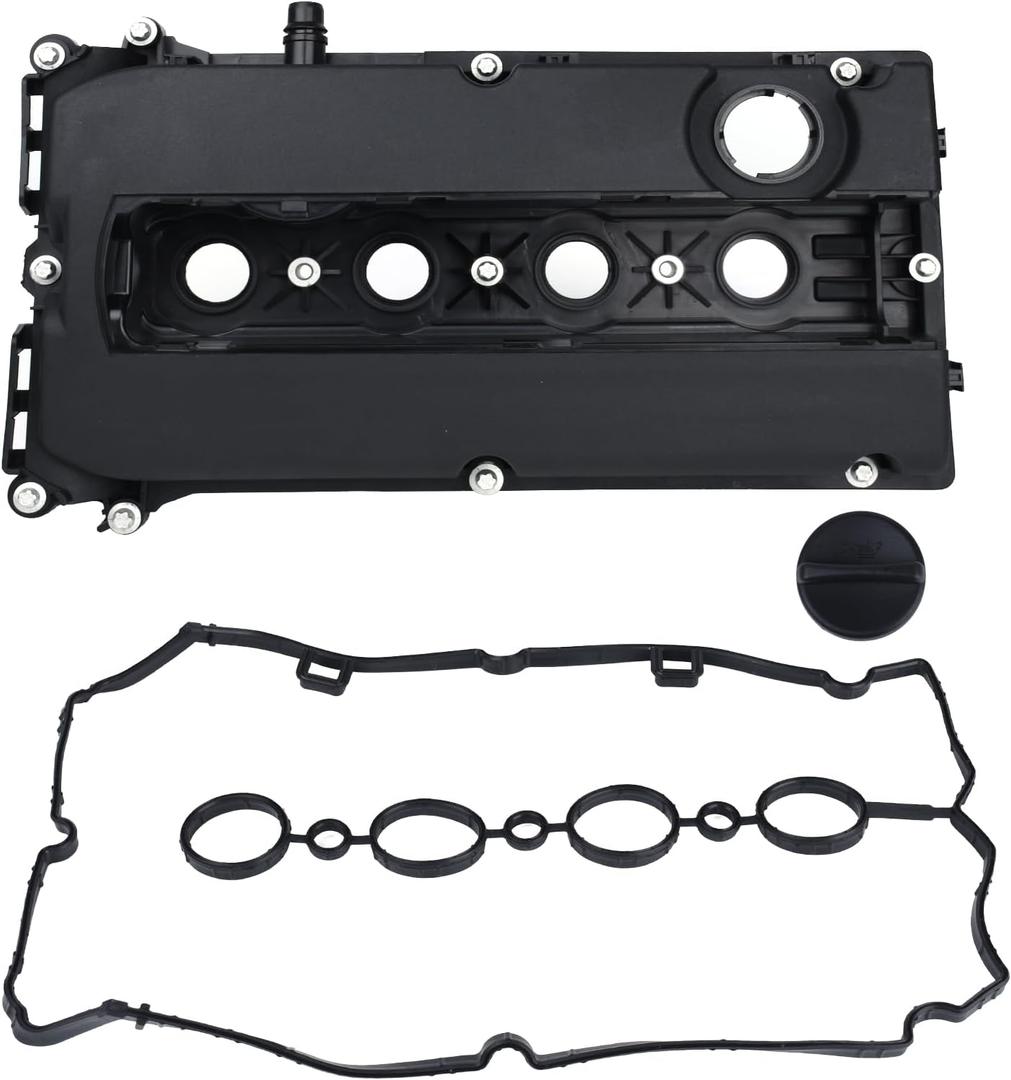 KUSATEC Engine Valve Cover Kit with Gasket Fit for Chevy Cruze 2011-2016/ Trax 2013-2020/ Sonic 2012-2018/ Aveo, Saturn Astra, Pontiac G3; 1.6L 1.8L L4; Replace 55564395 55558673