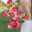 IPOPU Daisies Flowers Artificial,20PCS Gerbera Daisy Artificial Flowers Fake Daisies for Wedding Party Office Home Decorations(Rose Red)