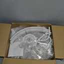 LEDIARY Ceiling Fans with Lights and Remote, 20'' Low Profile Ceiling Fan with Light, 3000-6000K Dimmable Fandelier LED Fan Light, 6 Wind Speeds, White Modern Flush Mount Ceiling Fan for Bedroom