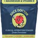 2 x Hydration Powder Made with Apple Juice Powder, Magnesium Citrate, Vitamin D Family Friendly Electrolyte Powder Drink Mix for Men, Women, and Children, by Juice Doctor, 1.2lb (560g / 28 Servings)