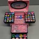 Kids Makeup Sets for Girls, 66pcs Real Cosmetic for Kids Toys with Mirror, Princess Washable Girls Makeup Kit, Non-Toxic & Safe Birthday Gifts for 3 4 5 6 7 8 10 - 12 Years Old Pink Black