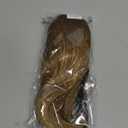 Clip on Ponytails for Women - 10 Inch Short Ponytail Extension, Straight Pony Tails Hair Extensions, Synthetic Hair Extensions Ponytail, Clip in Ponytail (Dark Blonde with Beige Blonde Highlights)