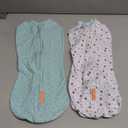 SwaddleMe by Ingenuity Compression Baby Swaddle Pod, Two-Way Zipper for Easy Diaper Changes, Improves Sleep & Calms Startle Reflex, 0-2 Months, 1.0 TOG, 2-Pack - Little Bees