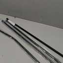 Tension Rods, 4 Pack 28-48 Inches Adjustable Spring Steel Cupboard Bars Tension Curtain Rod Shower Rod Closet Rod Tensions Rod Extendable Width (Black)