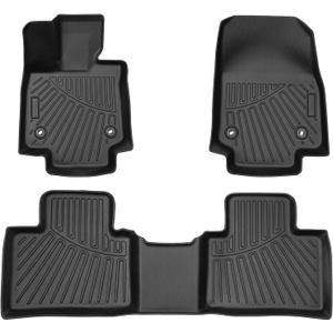 Powerty Floor Mats for 2023 2024 2025 2026 Lexus RX RX350 RX350h RX500h (NOT for RX450h+ PHEV) Accessories All Weather Floor Liner 3D TPE 1st & 2nd Row Floor Mat Heavy-Duty Floor Liners