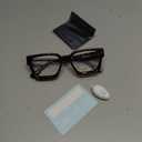 livho Oversized Eyewear Frame for Woman and Men - Rectangle Fashion Glasses for Computer, Chic Preppy Frame (*Coco Tortoise)