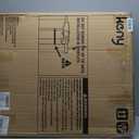 keny 29"-47.3" Extra Wide Baby Gate for Stairs, Auto Close Safety Dog Gate, Pressure Mounted No Drilling Pet Gate for Doorways, Easy Walk Through Stair Gate for Kids Todder, 30" Tall, White