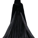 Halloween Velvet Cloak Cape with Hood Medieval Costumes Hooded Cloaks, Size M