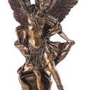 12.5 in Archangel San Michael Statue for Home Decor, Bronze Home Decor Sculpture,Vintage Resin Collectible Figurine