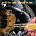 Brake Bleeder Hose, One Way Check Valve Brake Bleeding Tool Kit, Motorcycle Brake Bleeder Kit, Hydraulic System Bleeding for Car Motorcycle Clutch, Soft Tube with Metal Clips (2 PCS)